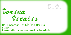 dorina vitalis business card